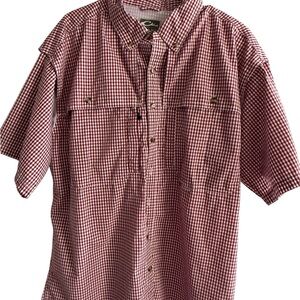 Drake men’s top. Sz lg. maroon and white check. Excellent condition